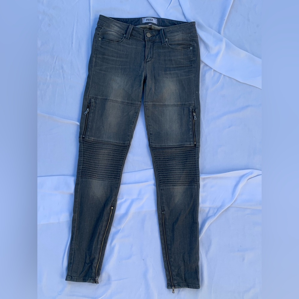 PAIGE Moto Biker Jeans
